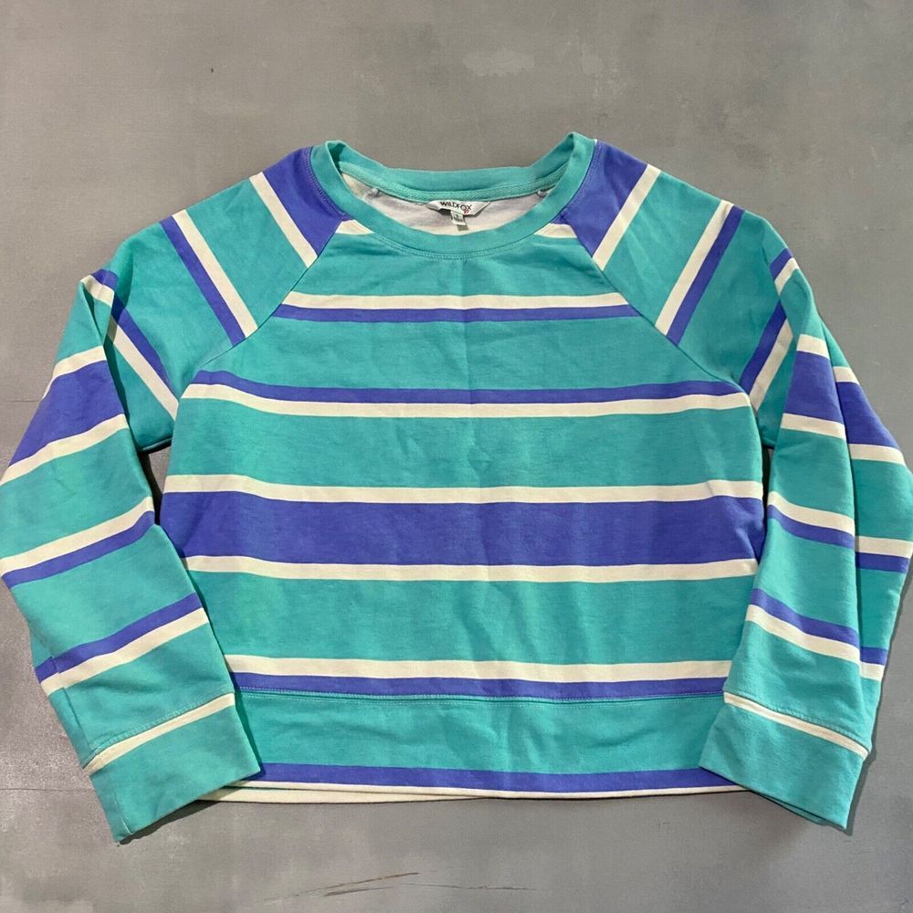 Wildfox  Shirt Womens‎ Size Small Stripe blue long sleeve soft beach vibe casual